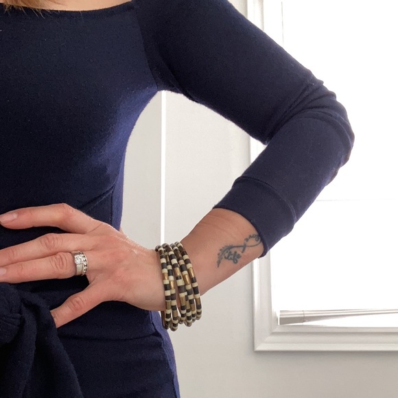 FREE with purchase.  Black and brass bangles - Picture 4 of 4